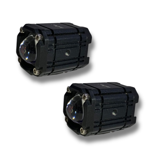 Faro LED Mini Carlumex para Moto – 1 Lupa, 24W, Blanco/Amarillo