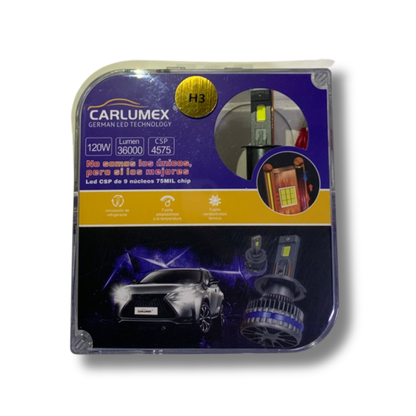 Foco LED Automotriz Carlumex H3 – Alto Desempeño y Máxima Iluminación