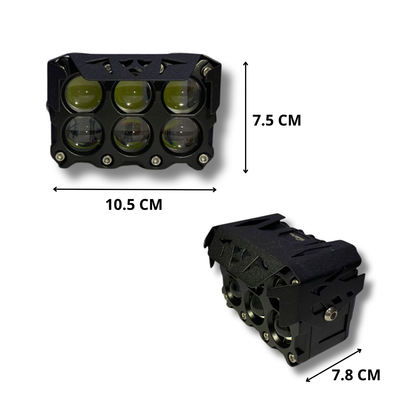 Faro LED para Moto Carlumex 6 LUPAS 72W – Máxima Iluminación y Estilo Personalizable