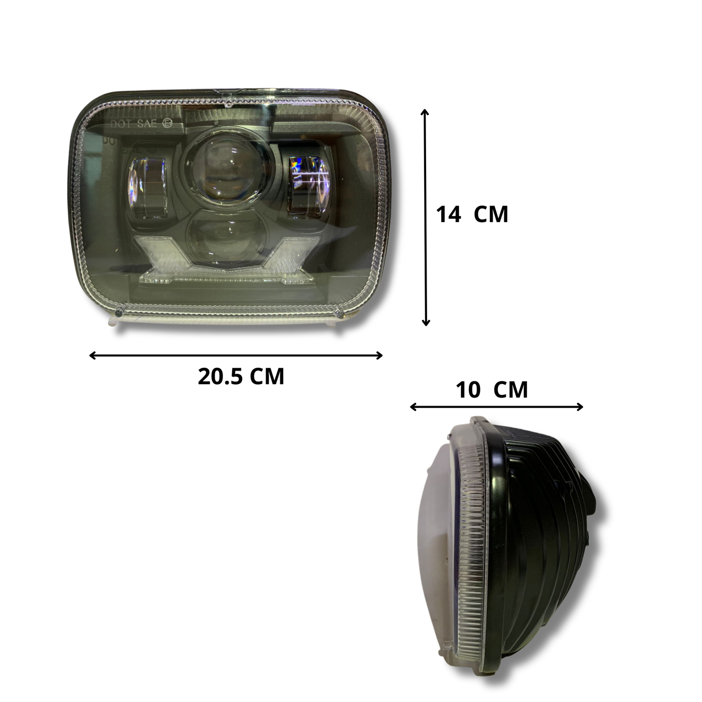 Faro LED Carlumex de 7” con doble lupa – 60W, 12,000 lúmenes