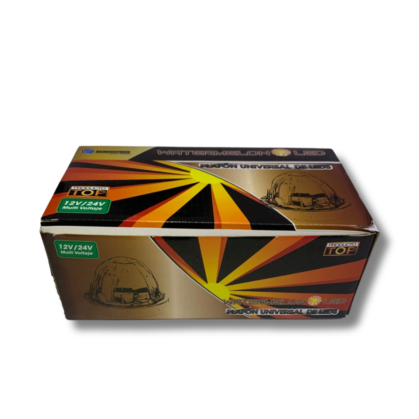 Plafón LED Renovatio Watermelon Universal 12V/24V – Luz Frontal Fija y Estrobo, Vidrio