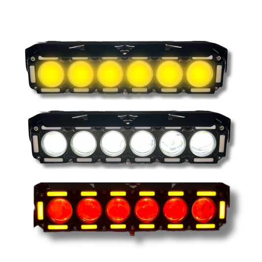 Faro LED para Moto Carlumex 6 Lupas en Línea 120W – Iluminación Profesional de Alto Impacto