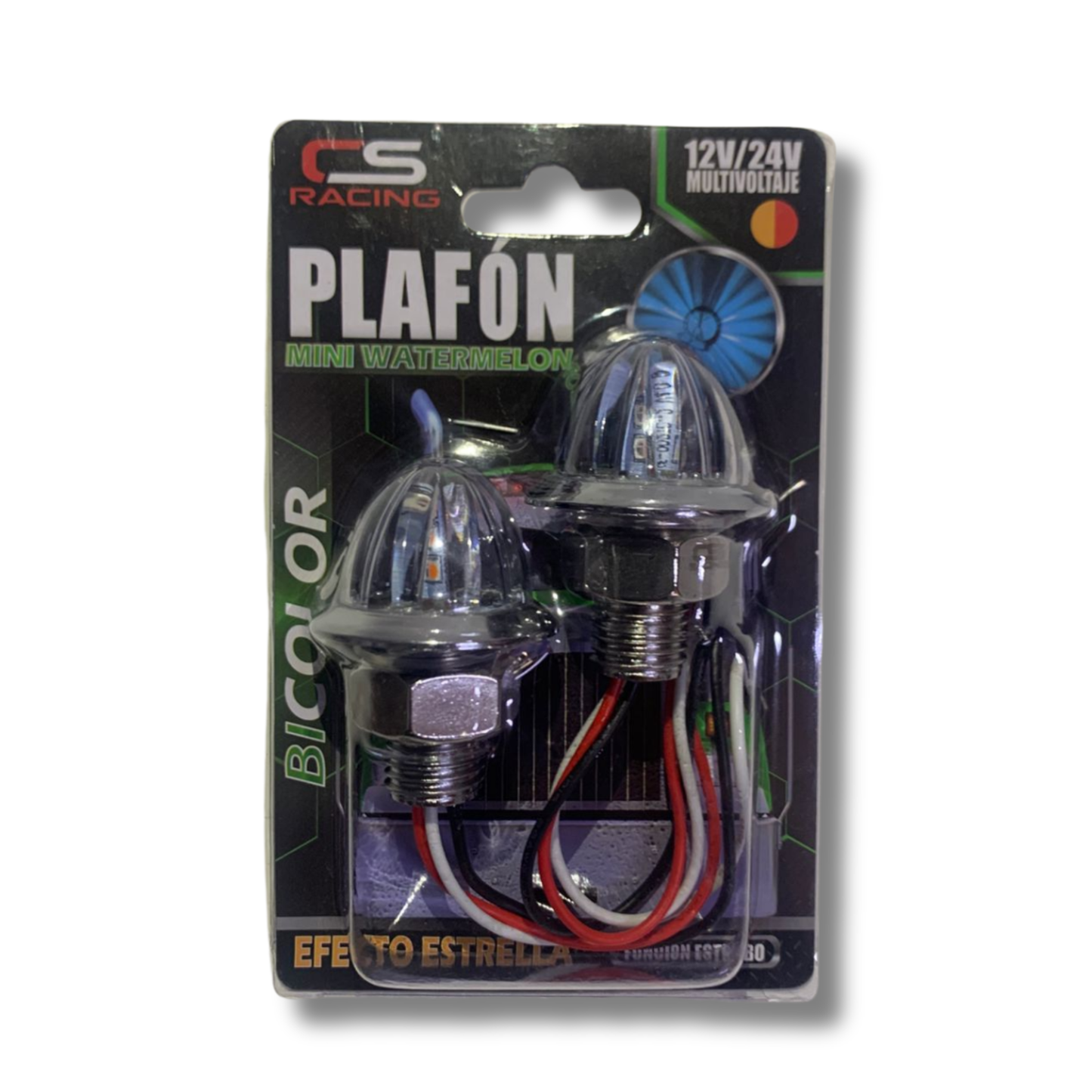 Plafón Mini Watermelon CS Racing – Bicolor con Efecto Estrella y Estrobo