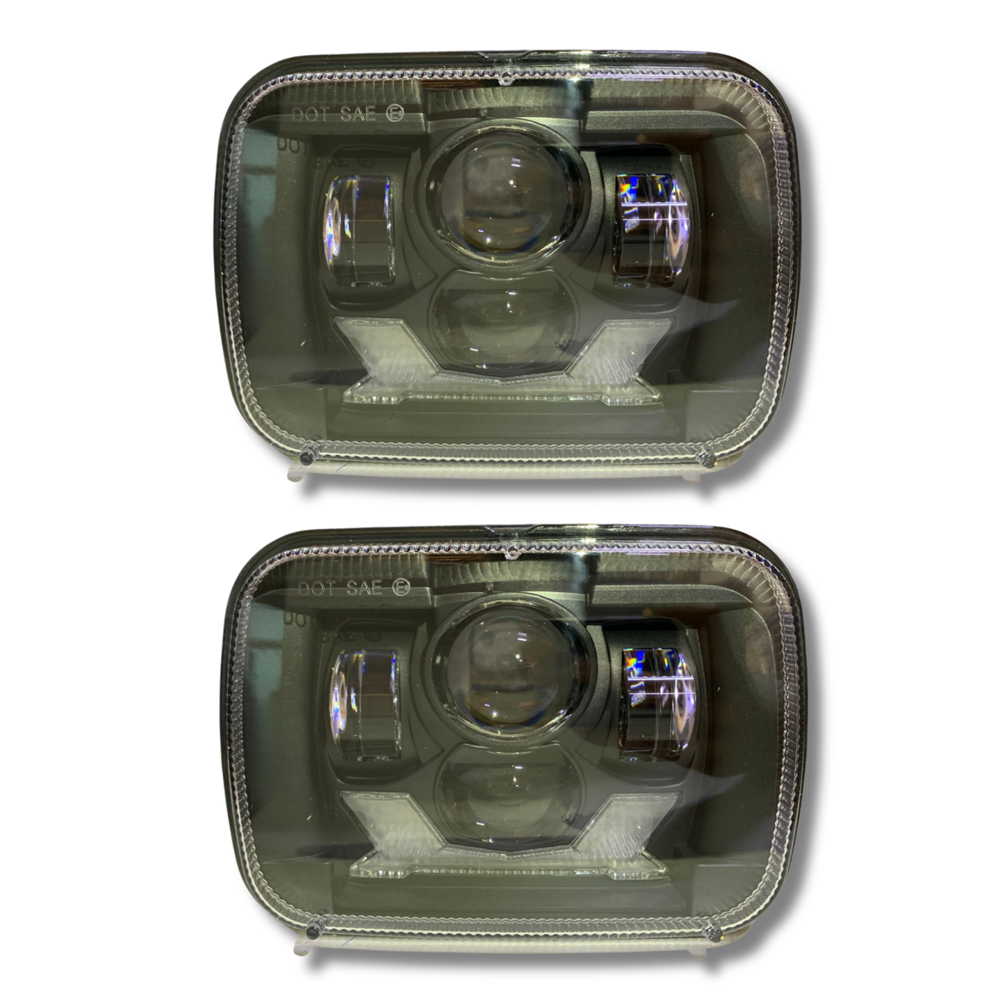 Faro LED Carlumex de 7” con doble lupa – 60W, 12,000 lúmenes
