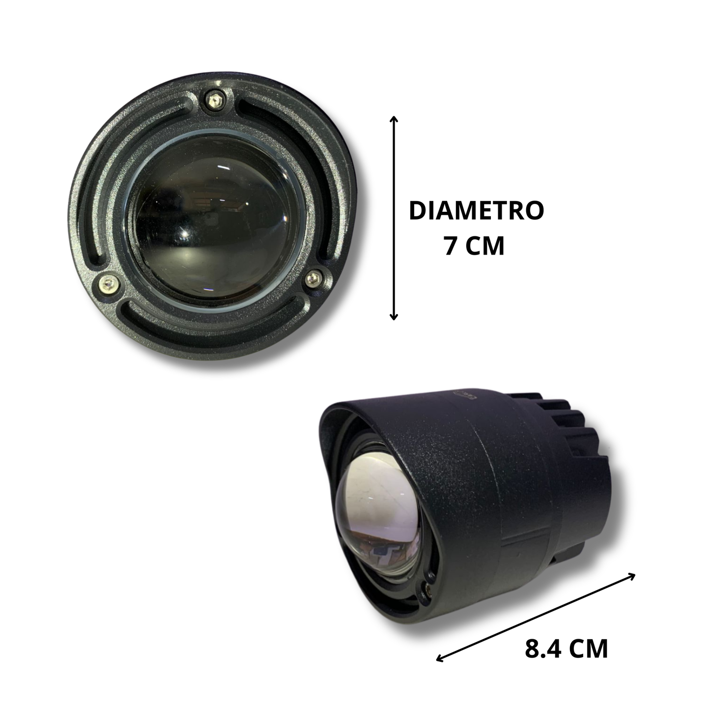 Faro LED para Moto Carlumex 68W de Lupa Única – Potencia Extrema y Precisión Óptica