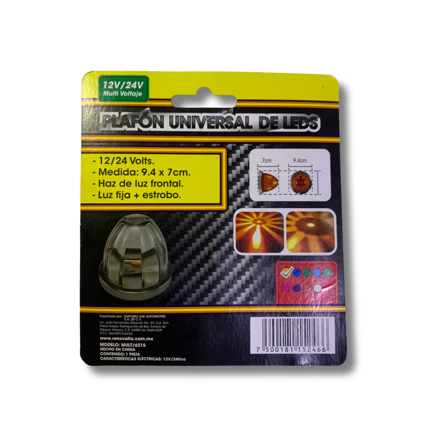 Plafón LED Renovatio Watermelon 12V/24V Multivoltaje con Luz Fija y Estrobo