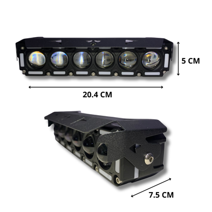 Faro LED para Moto Carlumex 6 Lupas en Línea 120W – Iluminación Profesional de Alto Impacto