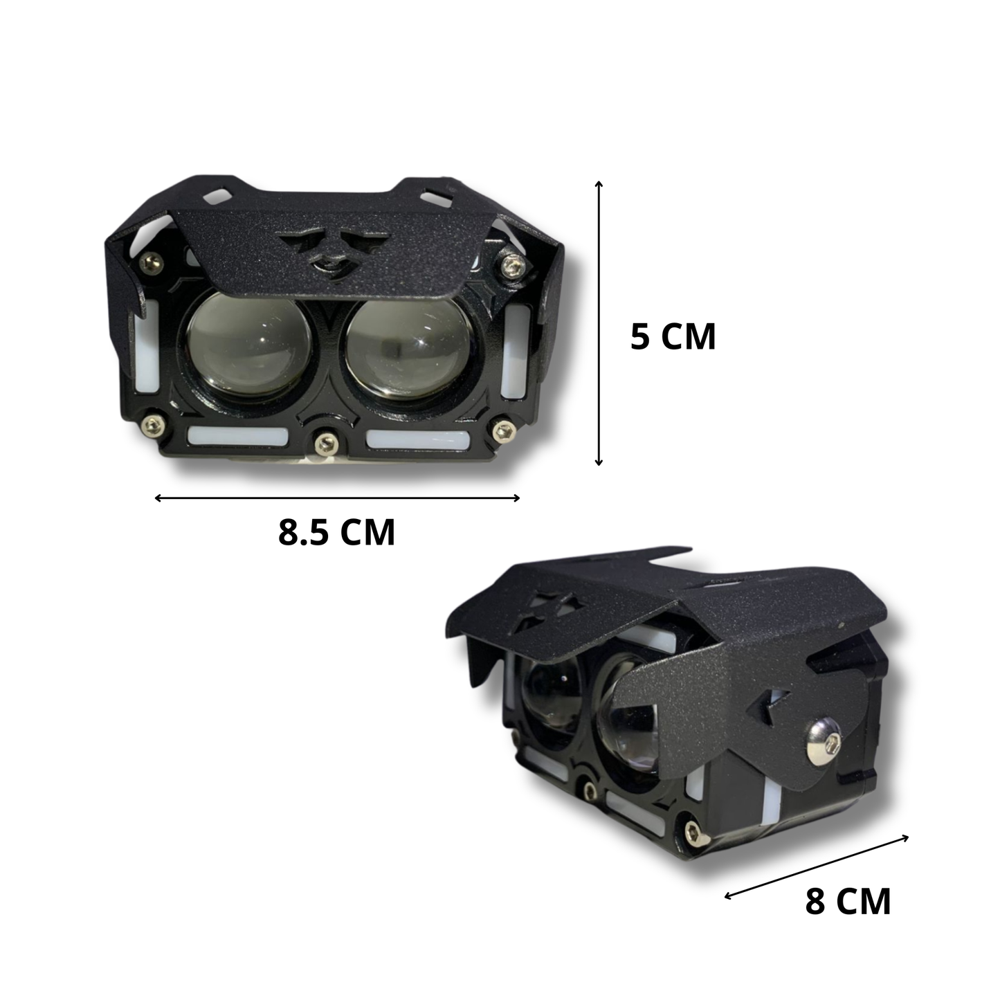 Faro LED para Moto Carlumex Doble Lupa 40W – Iluminación Extrema y Diseño de Alto Impacto