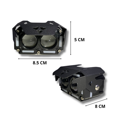 Faro LED para Moto Carlumex Doble Lupa 40W – Iluminación Extrema y Diseño de Alto Impacto