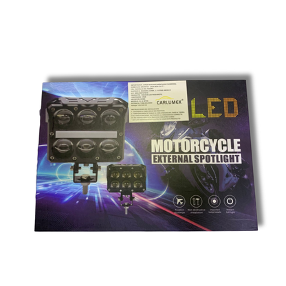 Faro LED para Moto Carlumex 6 Lupas con Cuarto 72W – Potencia, Precisión y Estilo Personalizable