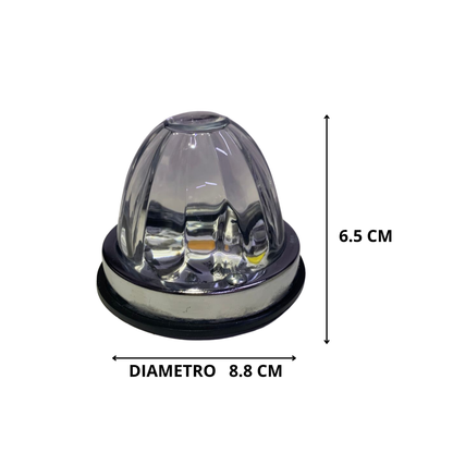 Plafón LED Renovatio Watermelon Universal 12V/24V – Luz Frontal Fija y Estrobo, Vidrio