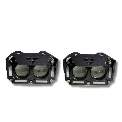 Faro LED para Moto Carlumex Doble Lupa 40W – Iluminación Extrema y Diseño de Alto Impacto