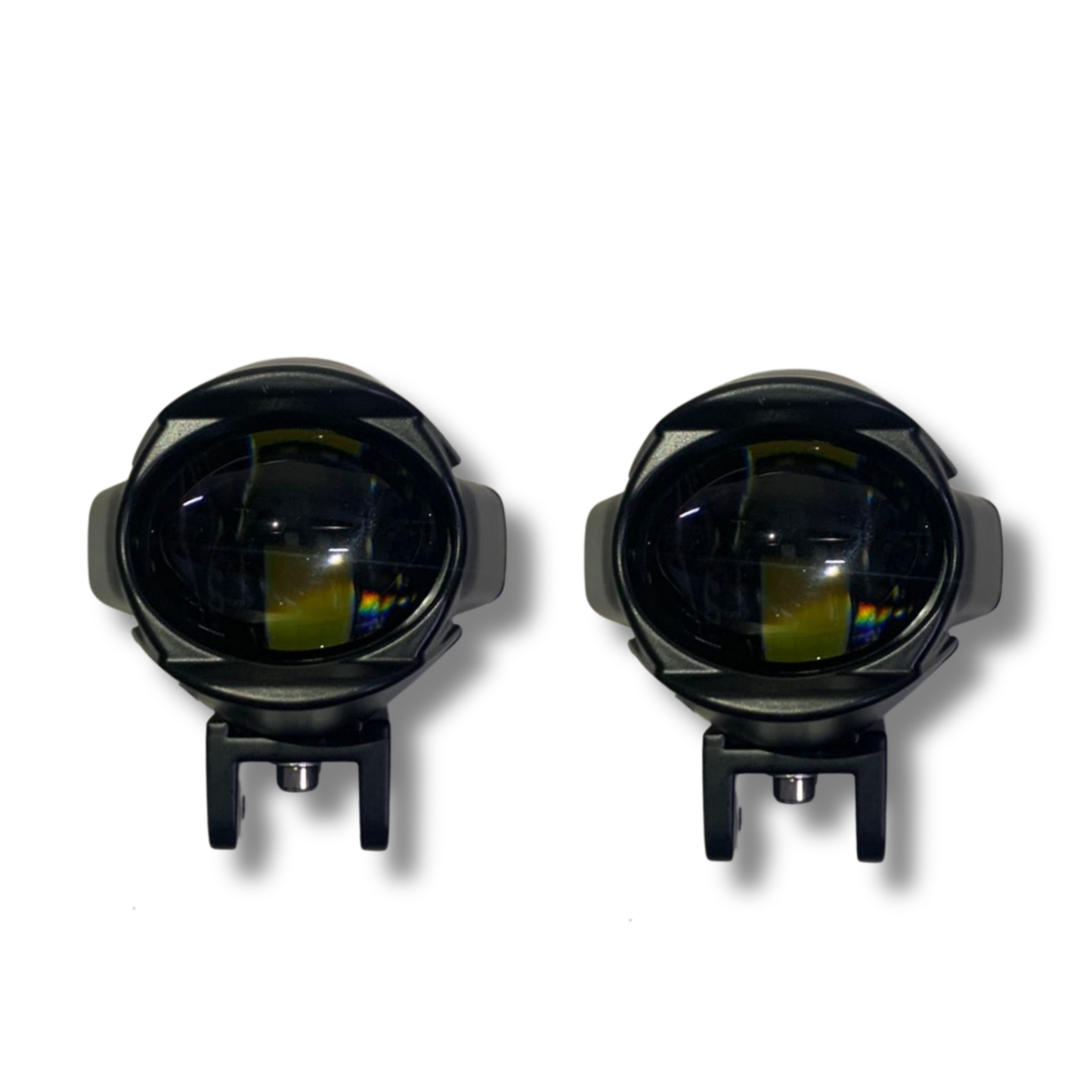 Faro LED para Moto Carlumex – 1 Lupa Redondo Blanco y Amarillo