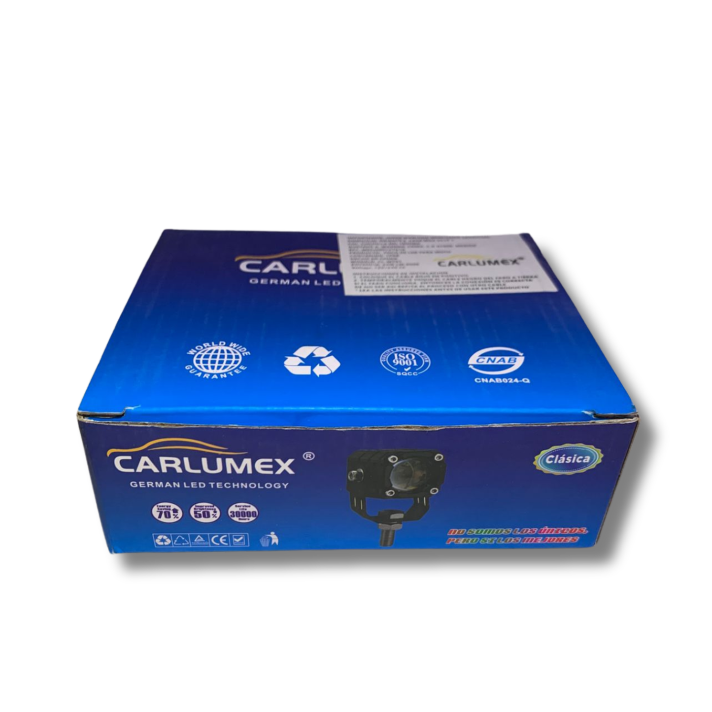 Faro LED Mini Carlumex para Moto – 1 Lupa, 24W, Blanco/Amarillo
