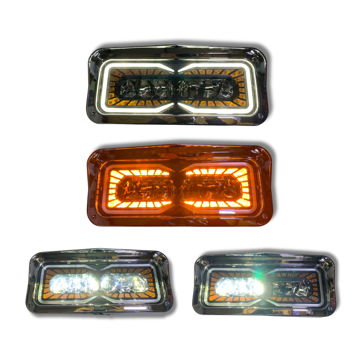 Faro LED Carlumex para Kenworth 86W 25,800 Lúmenes con Ojo de Ángel 12V–24V