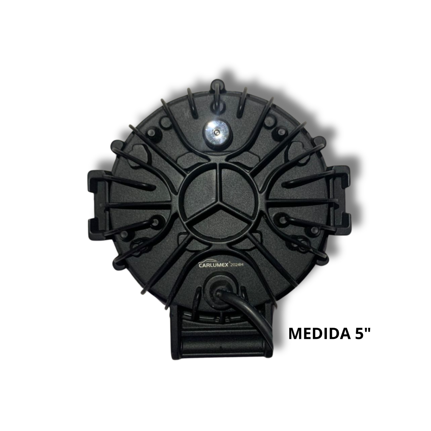 Faro Auxiliar LED Carlumex 5” Multicolor con Calavera y 3 Lupas – 60W, 10,000 Lúmenes