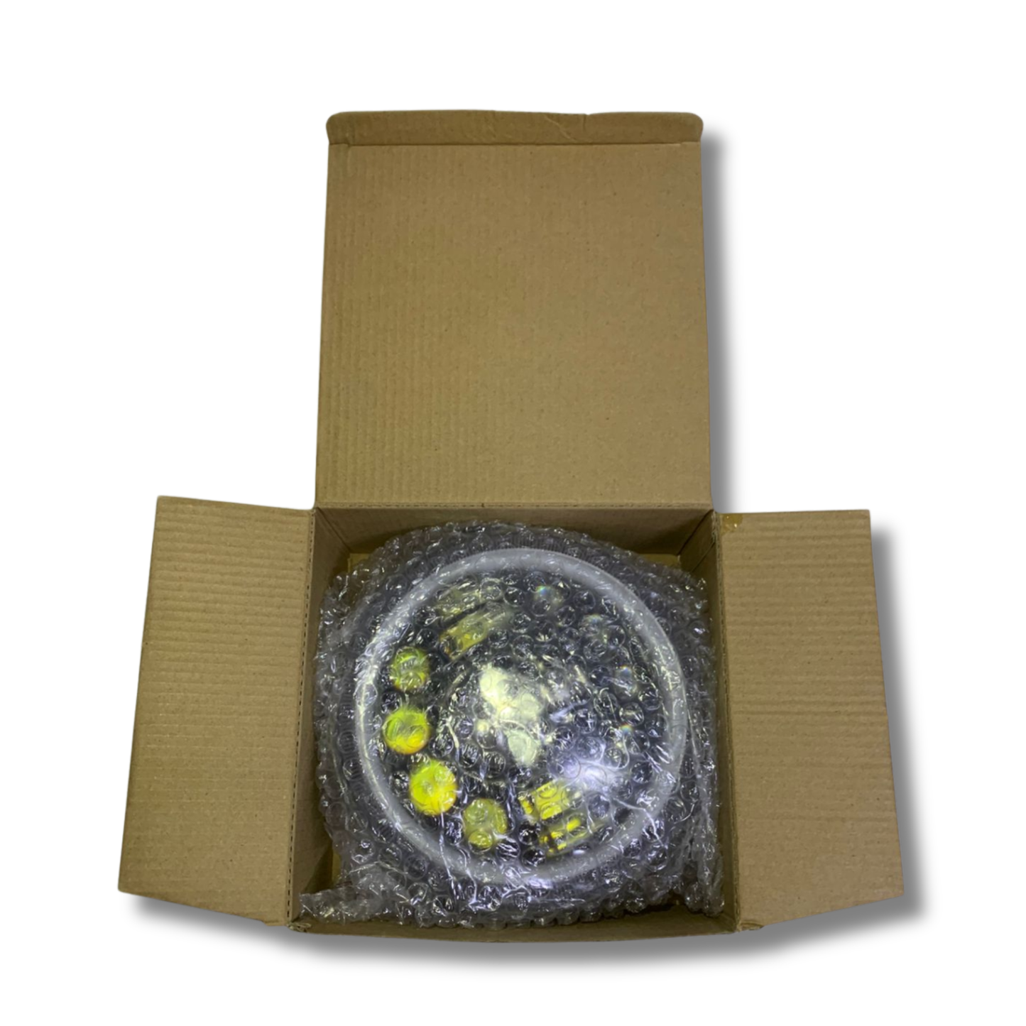 Faro LED Tuzoluz 7” con Calavera RGB, 8 Lupas y Aro de Ángel Blanco/Ámbar