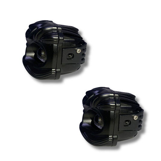 Faro LED Carlumex para Moto – 2 Lupas Blanco y Amarillo 30W