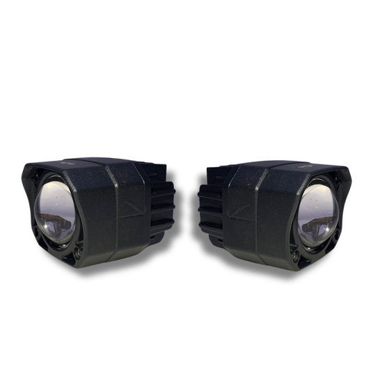 Faro LED para Moto Carlumex – 1 Lupa Blanco y Amarillo 40W
