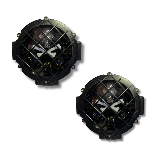 Faro Auxiliar LED Carlumex 5” Multicolor con Calavera y 3 Lupas – 60W, 10,000 Lúmenes