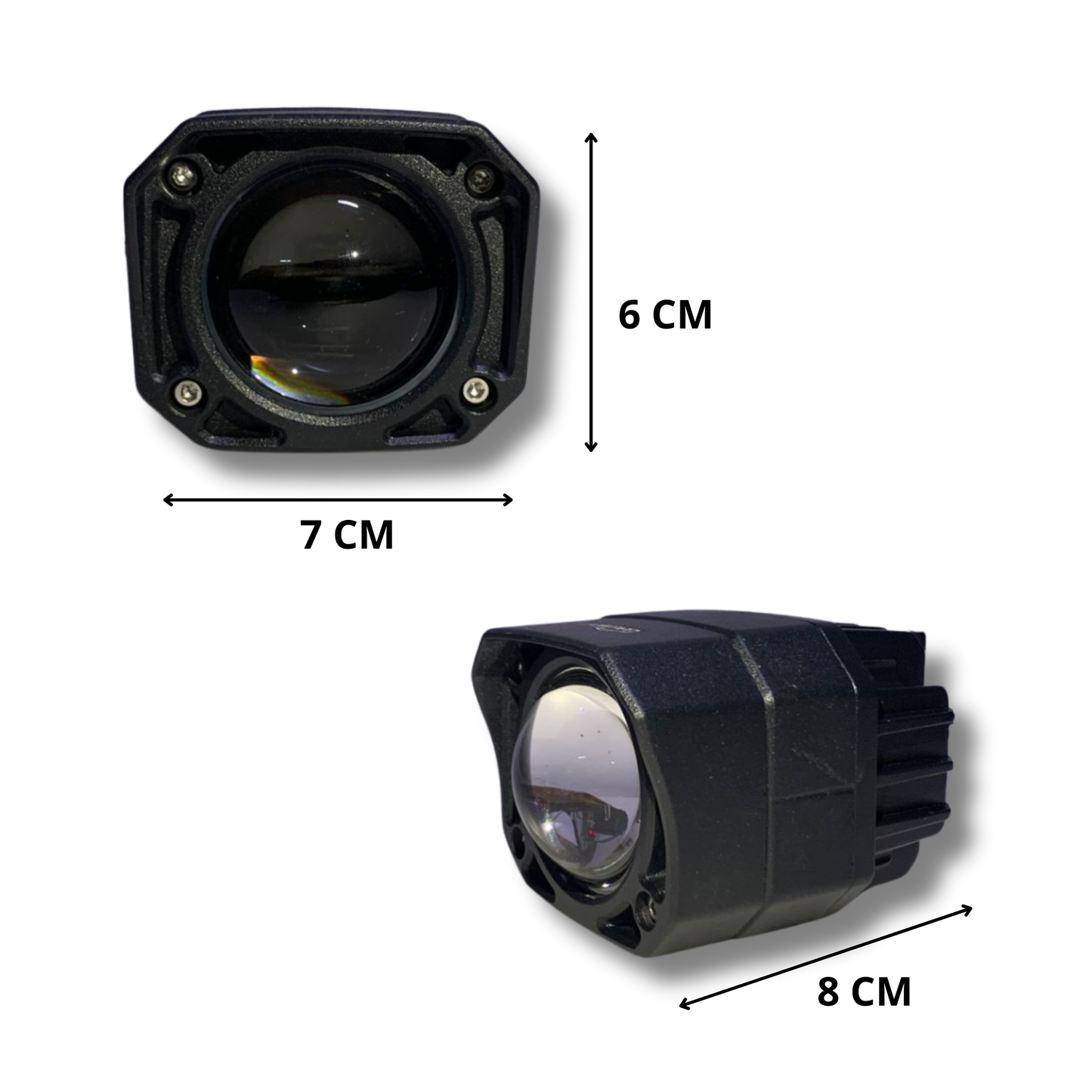 Faro LED para Moto Carlumex – 1 Lupa Blanco y Amarillo 40W