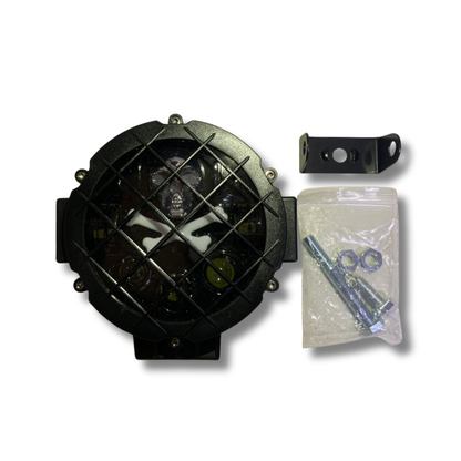 Faro Auxiliar LED Carlumex 5” Multicolor con Calavera y 3 Lupas – 60W, 10,000 Lúmenes