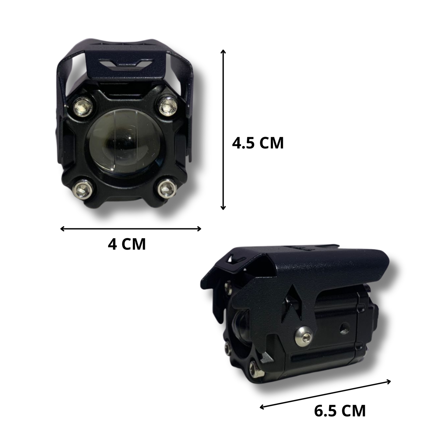 Faro LED Carlumex para Moto de 1 Lupa Blanco y Amarillo 24W 8000 Lúmenes 12V/24V