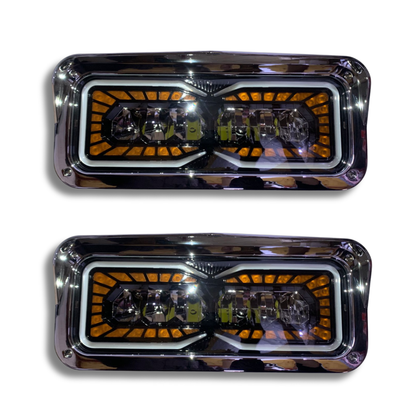 Faro LED Carlumex para Kenworth 86W 25,800 Lúmenes con Ojo de Ángel 12V–24V