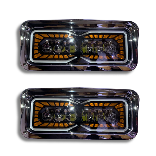 Faro LED Carlumex para Kenworth 86W 25,800 Lúmenes con Ojo de Ángel 12V–24V