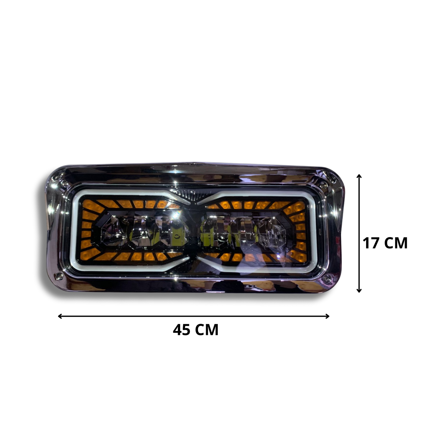 Faro LED Carlumex para Kenworth 86W 25,800 Lúmenes con Ojo de Ángel 12V–24V